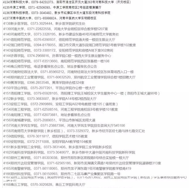 河南省2018研究生考研报考点设置及报考点要求