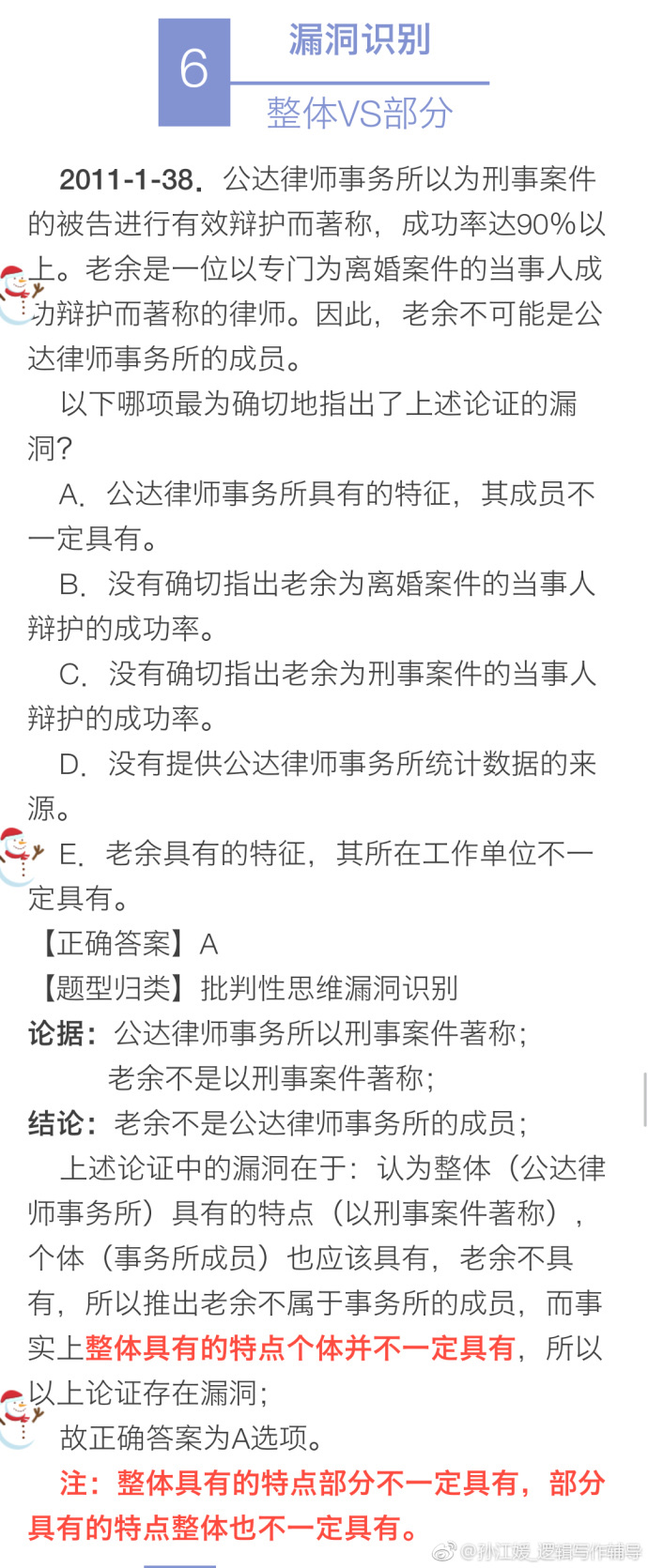 决胜MBA逻辑考点（九）：漏洞识别 评价论证